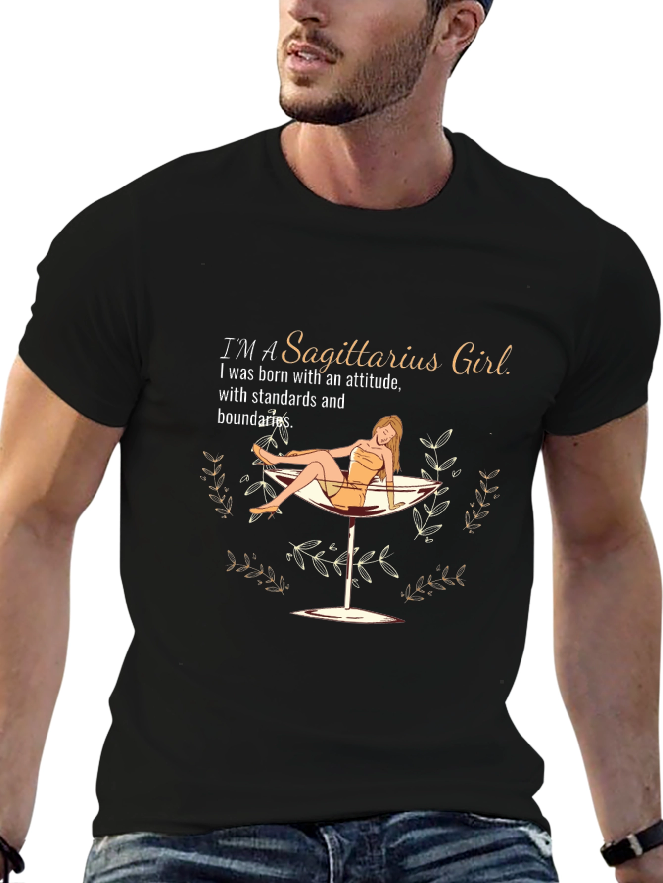 Sagittarius Girl Graphic T-Shirt - Zodiac Birthday Tee