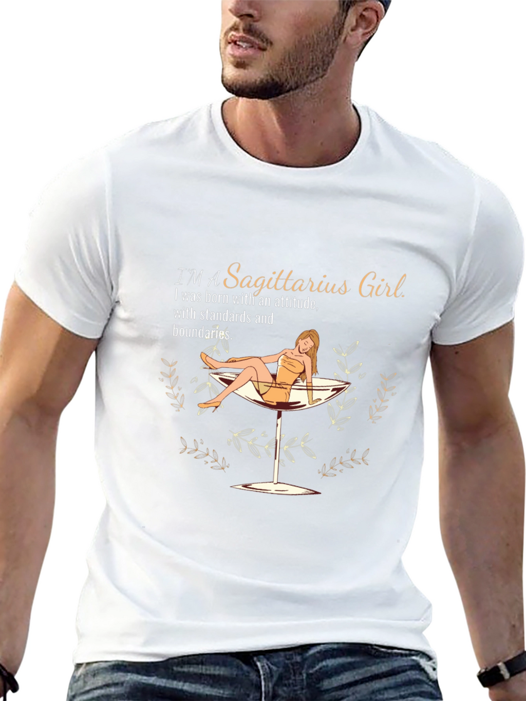 Sagittarius Girl Graphic T-Shirt - Zodiac Birthday Tee