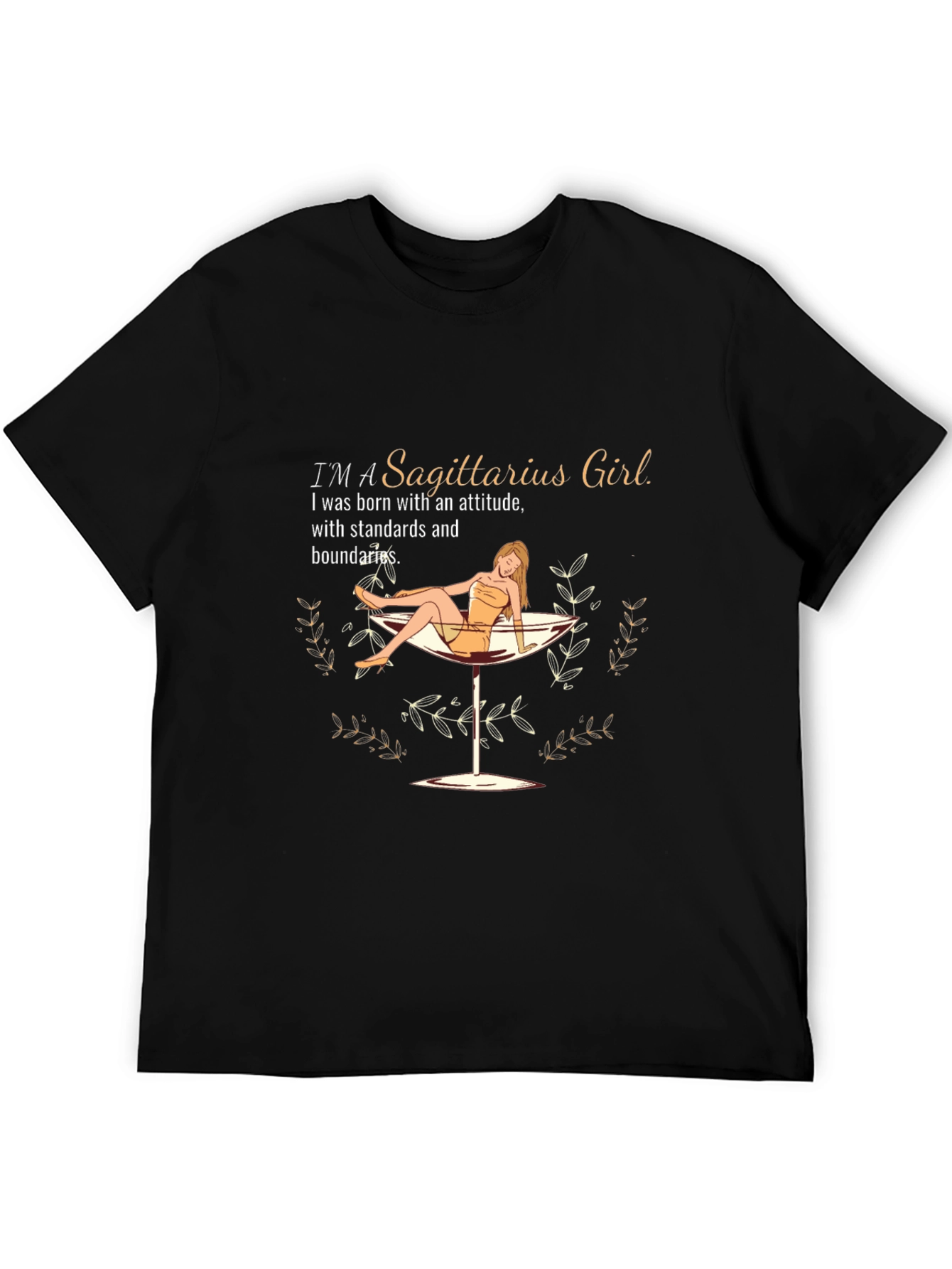 Sagittarius Girl Graphic T-Shirt - Zodiac Birthday Tee