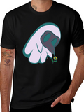 Whimsical Plague Doctor Flower Graphic Tee