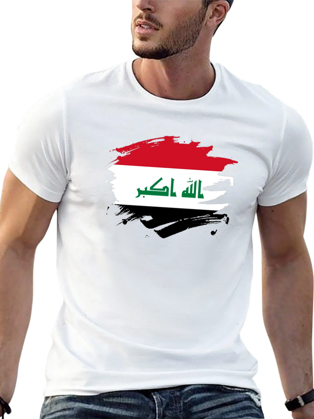Iraq Flag Brushstroke T-Shirt