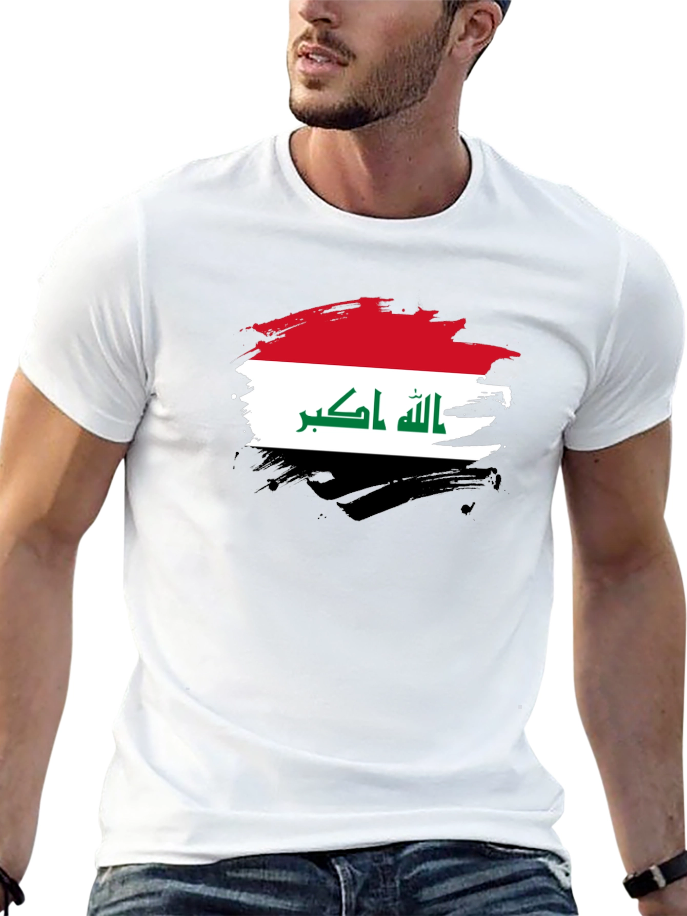 Iraq Flag Brushstroke T-Shirt