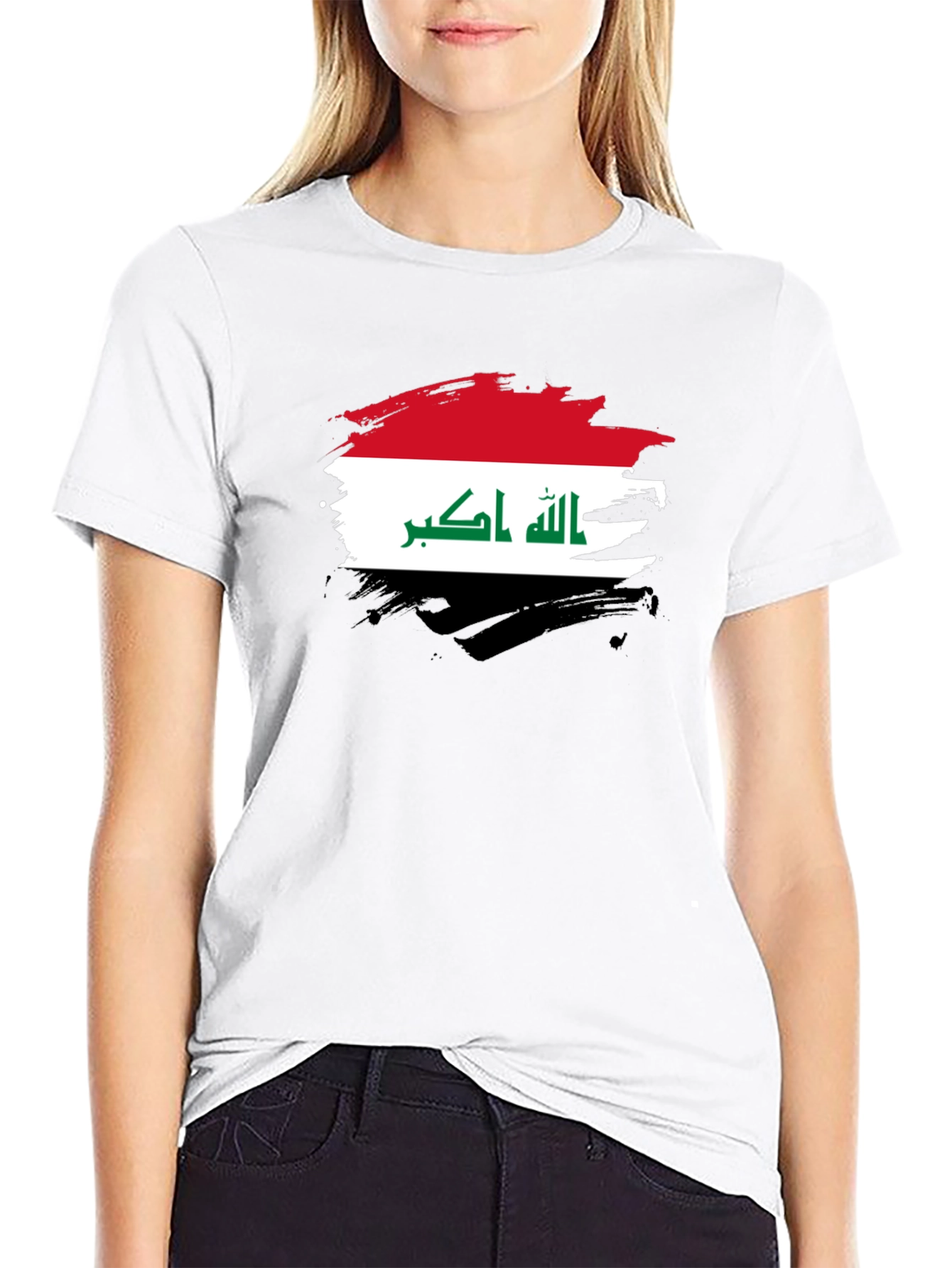 Iraq Flag Brushstroke T-Shirt