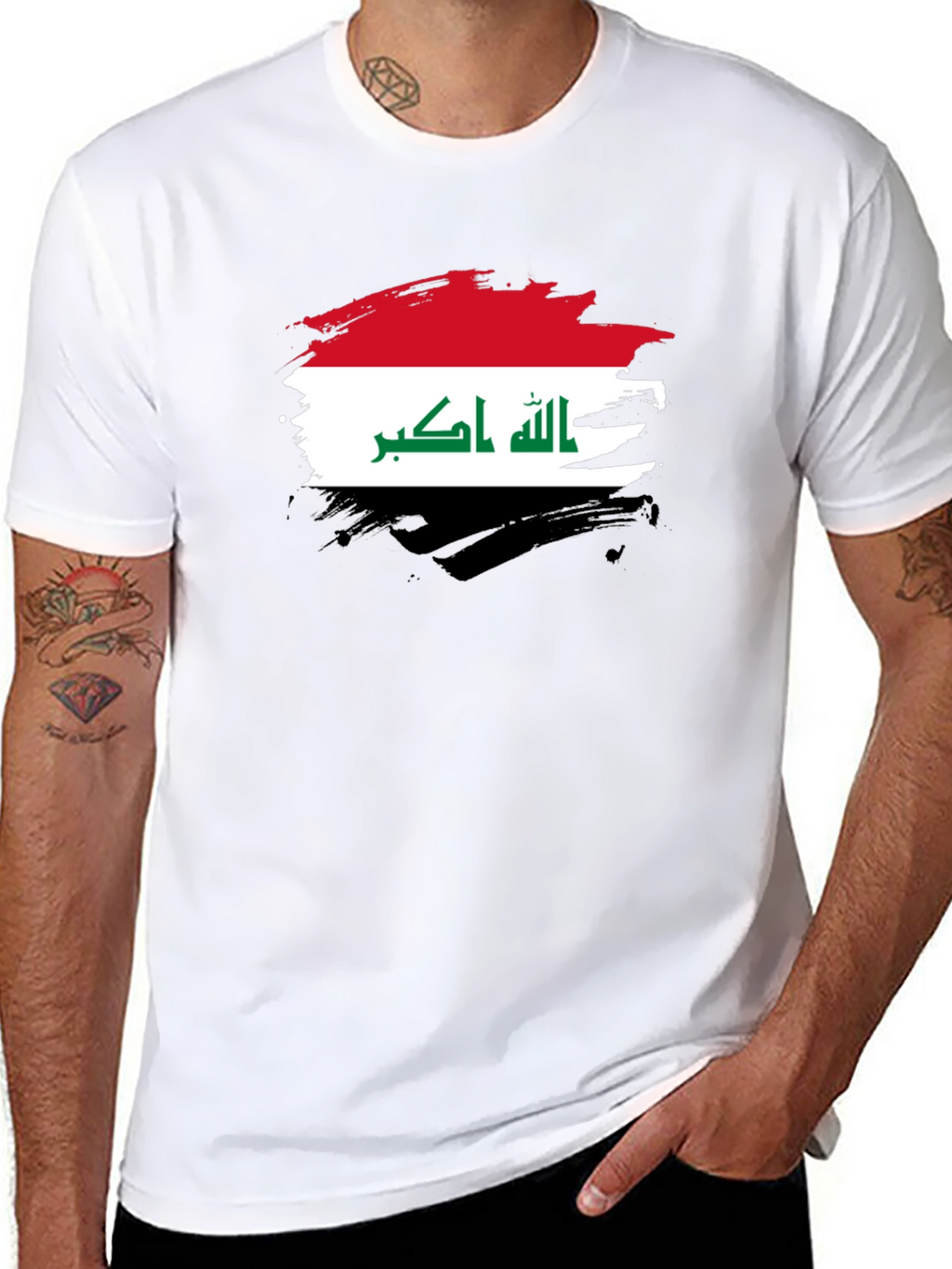 Iraq Flag Brushstroke T-Shirt
