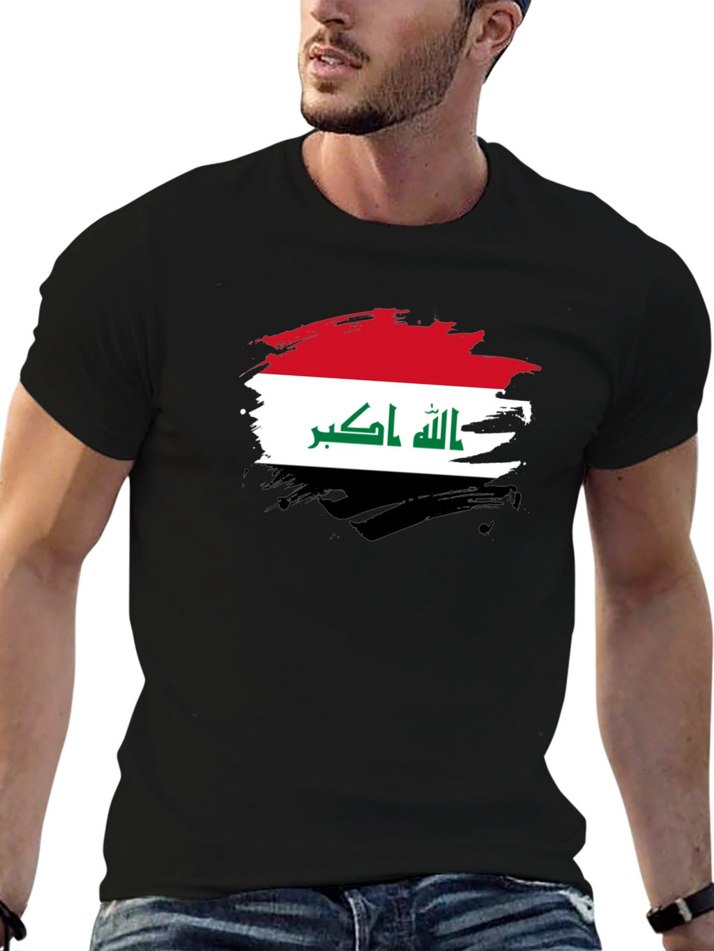 Iraq Flag Brushstroke T-Shirt