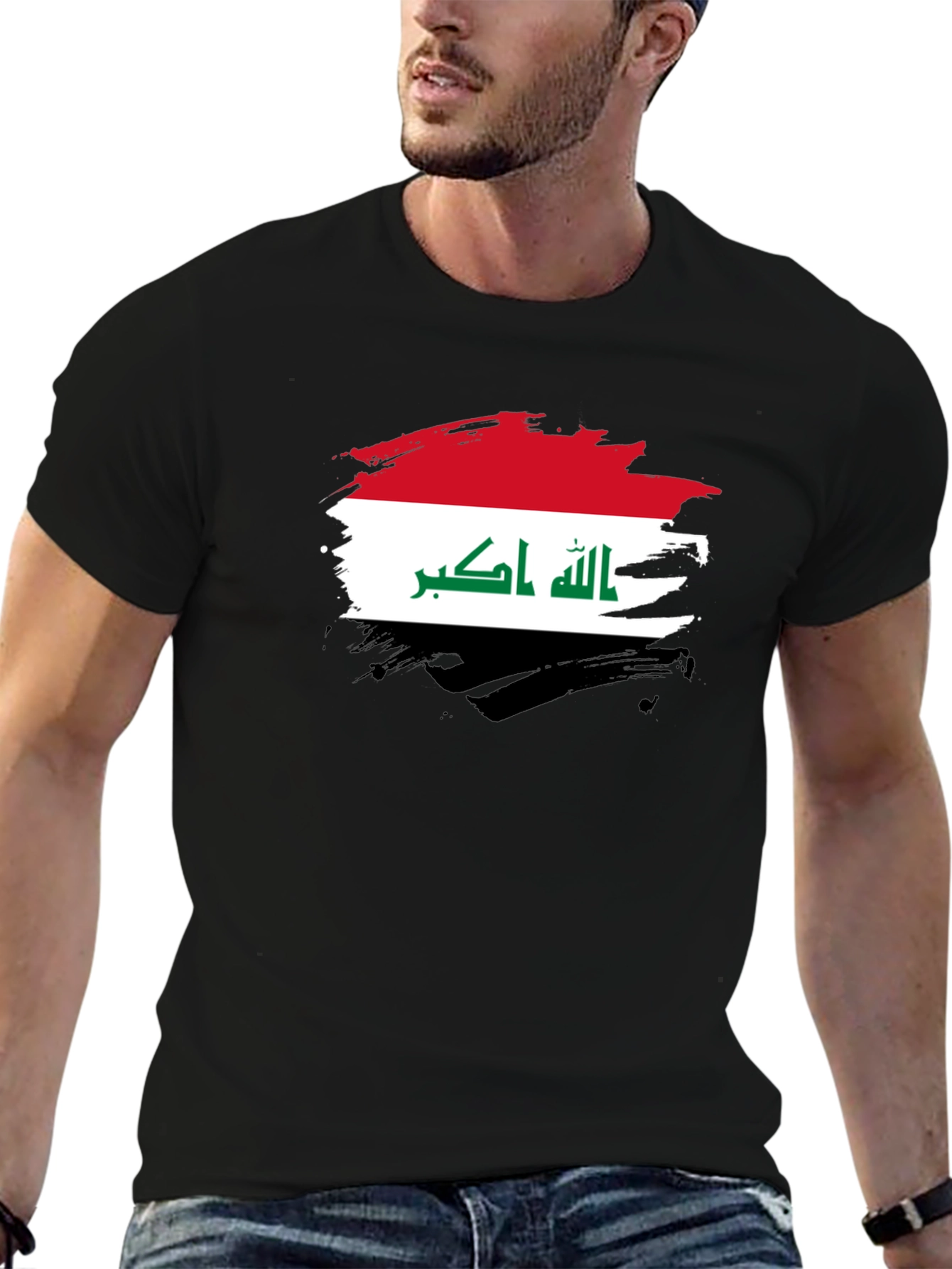 Iraq Flag Brushstroke T-Shirt