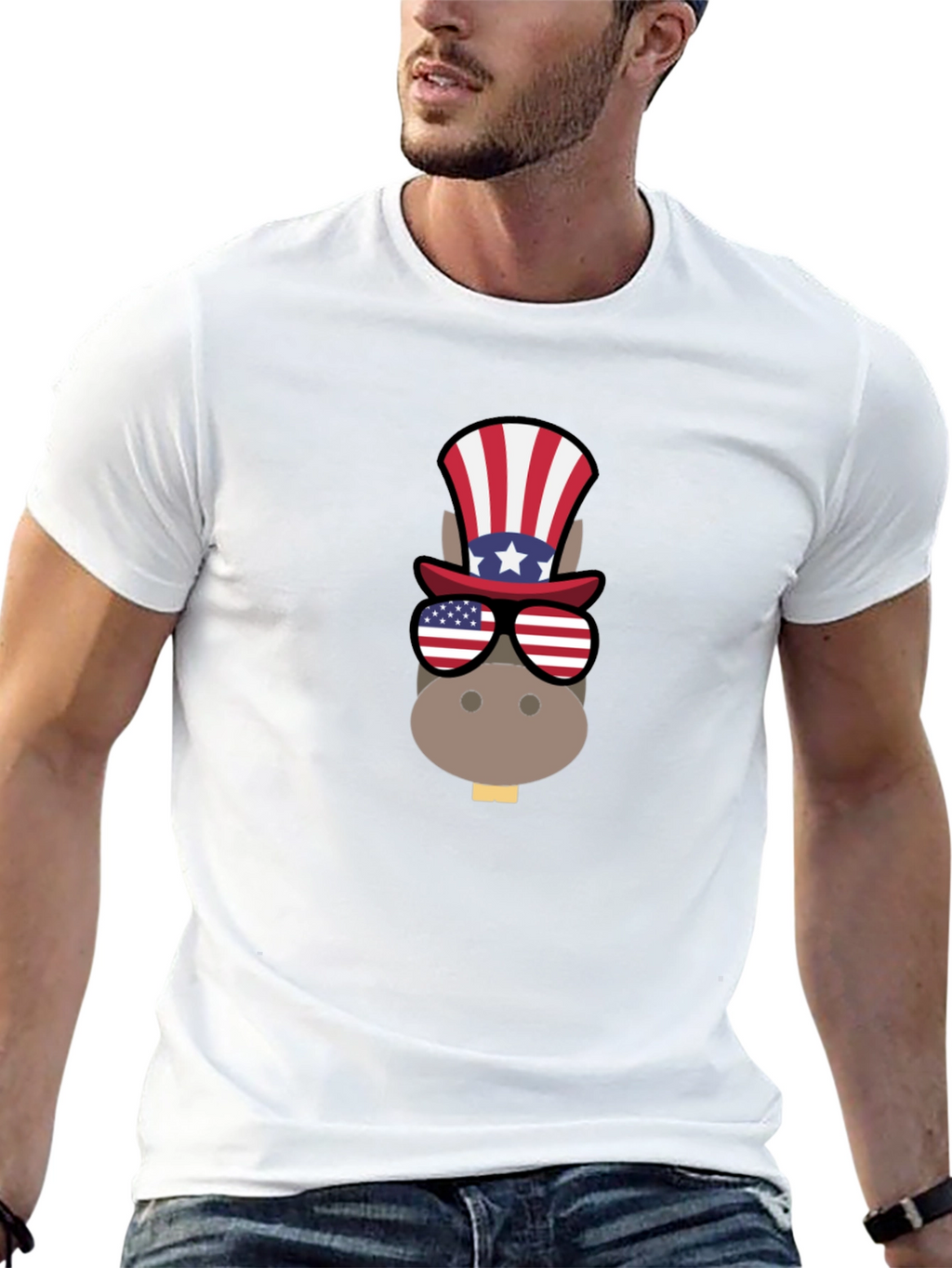 Patriotic Donkey T-Shirt - USA Pride