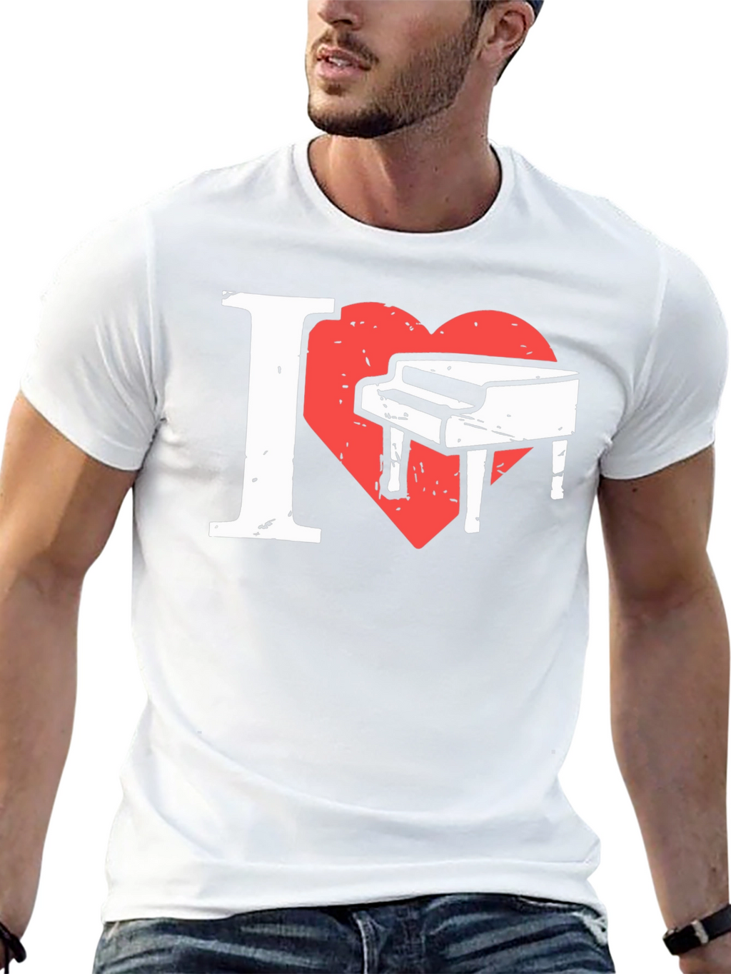 I Love Piano Graphic Tee