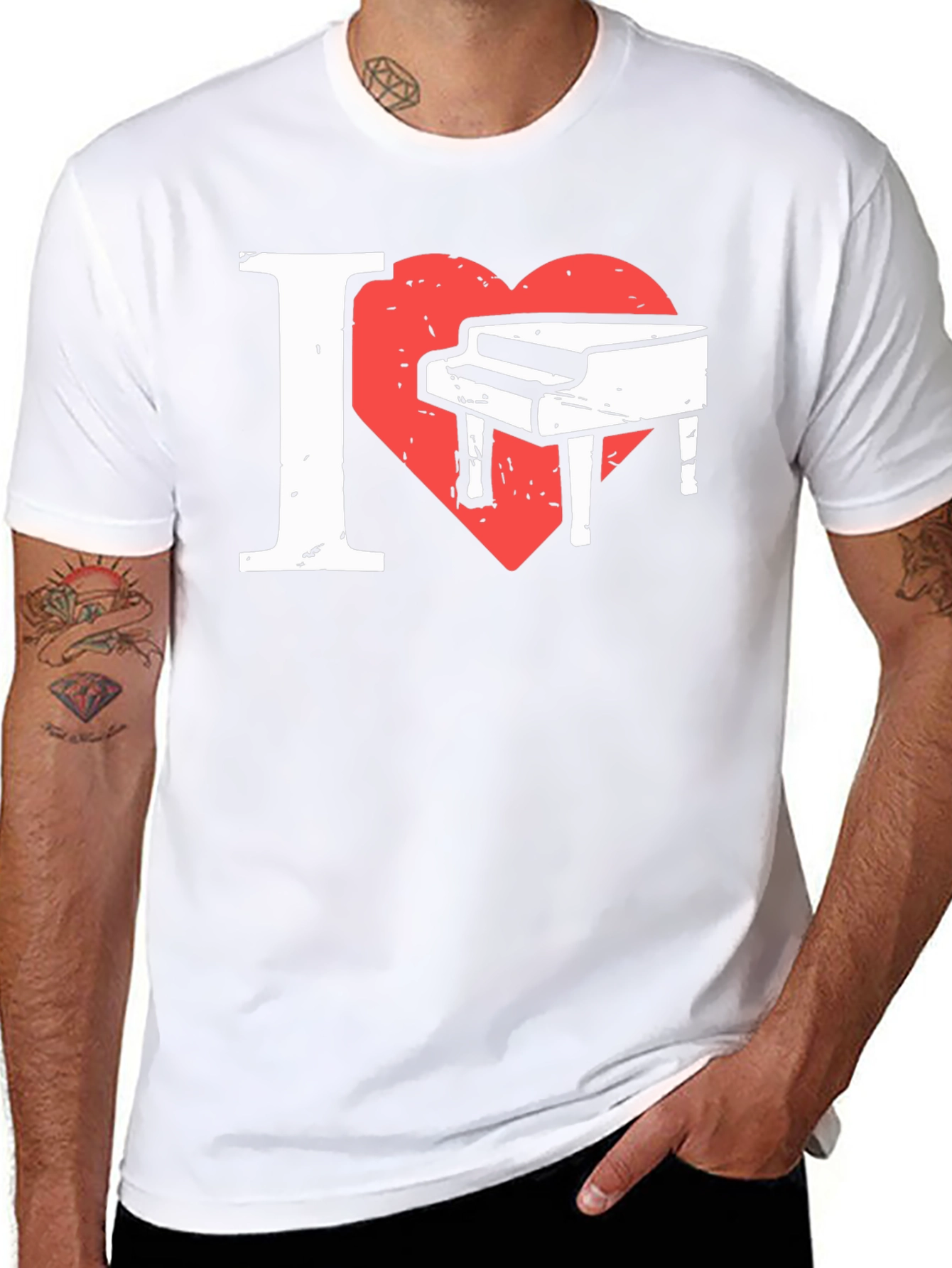 I Love Piano Graphic Tee