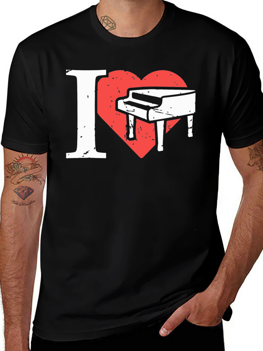 I Love Piano Graphic Tee