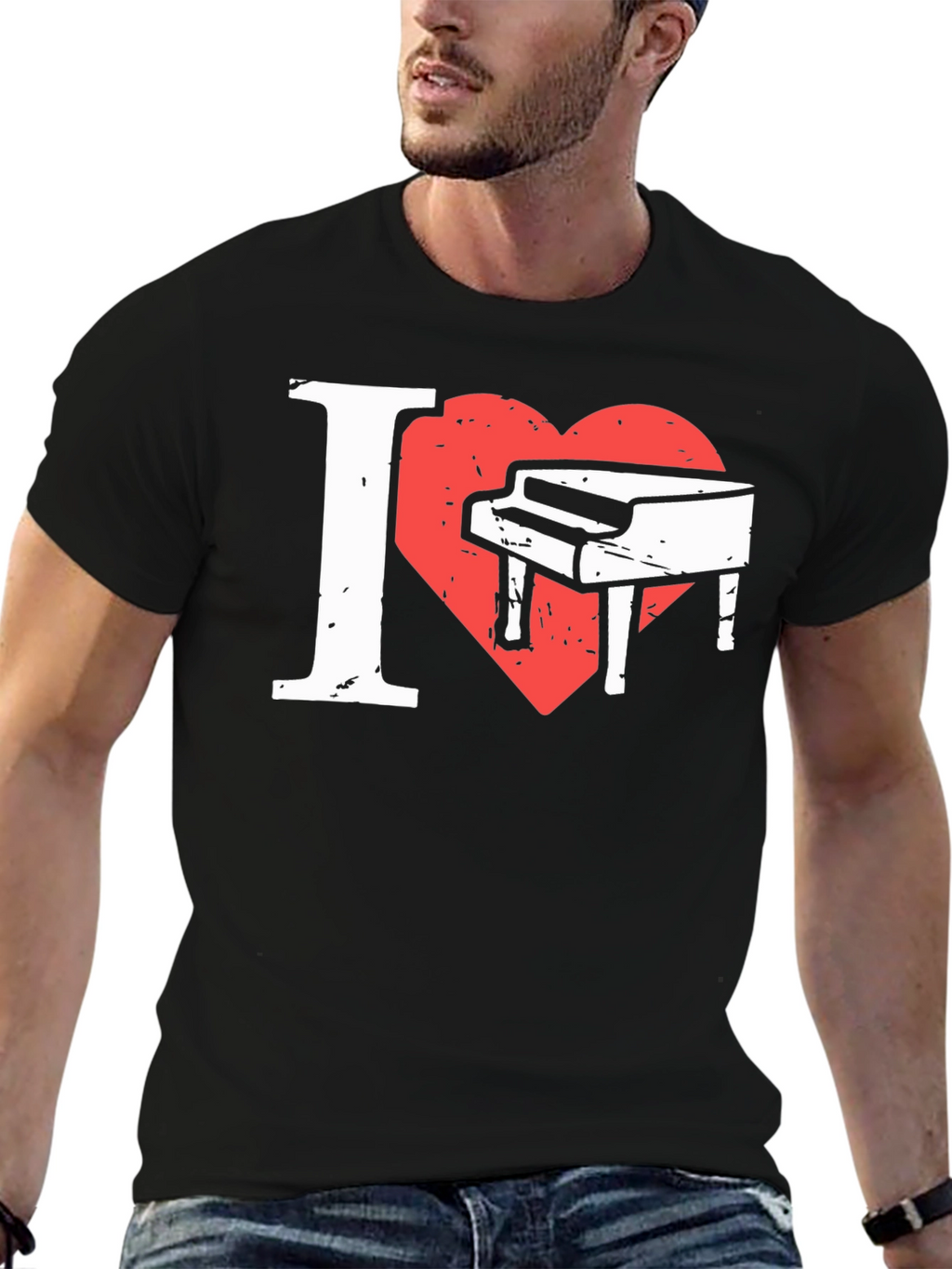 I Love Piano Graphic Tee