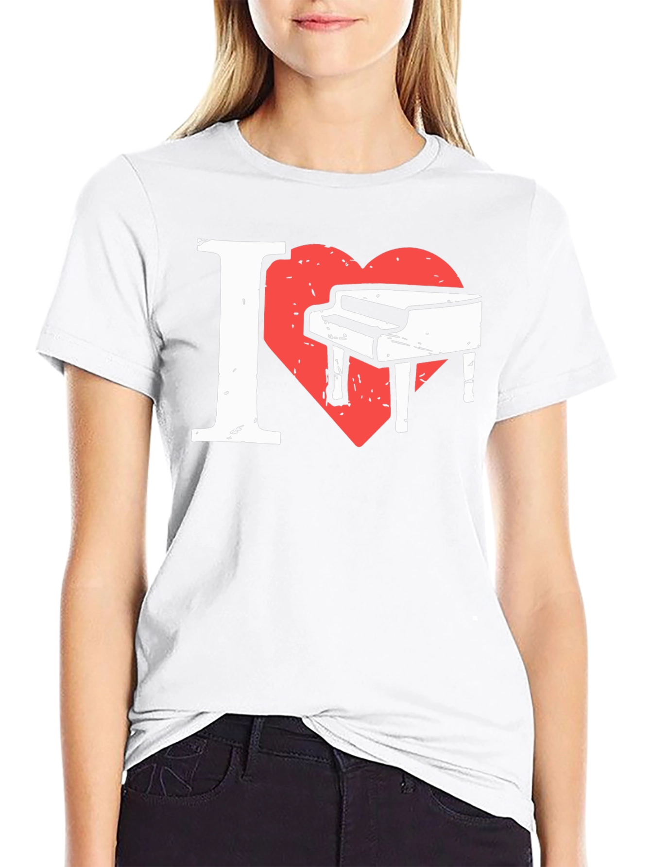 I Love Piano Graphic Tee