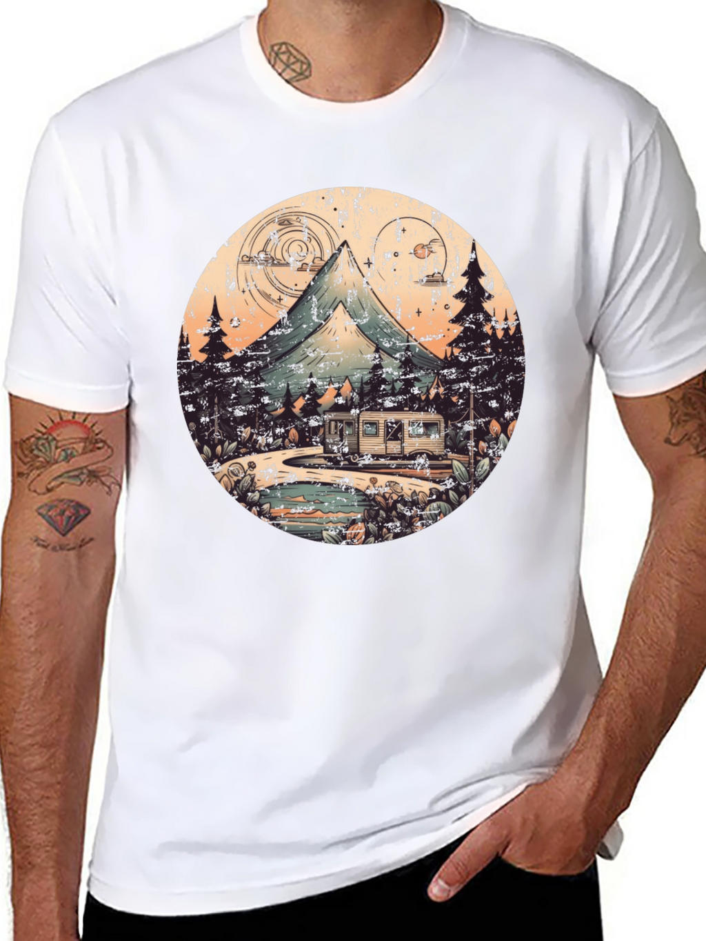 Retro Camping Adventure Graphic Tee