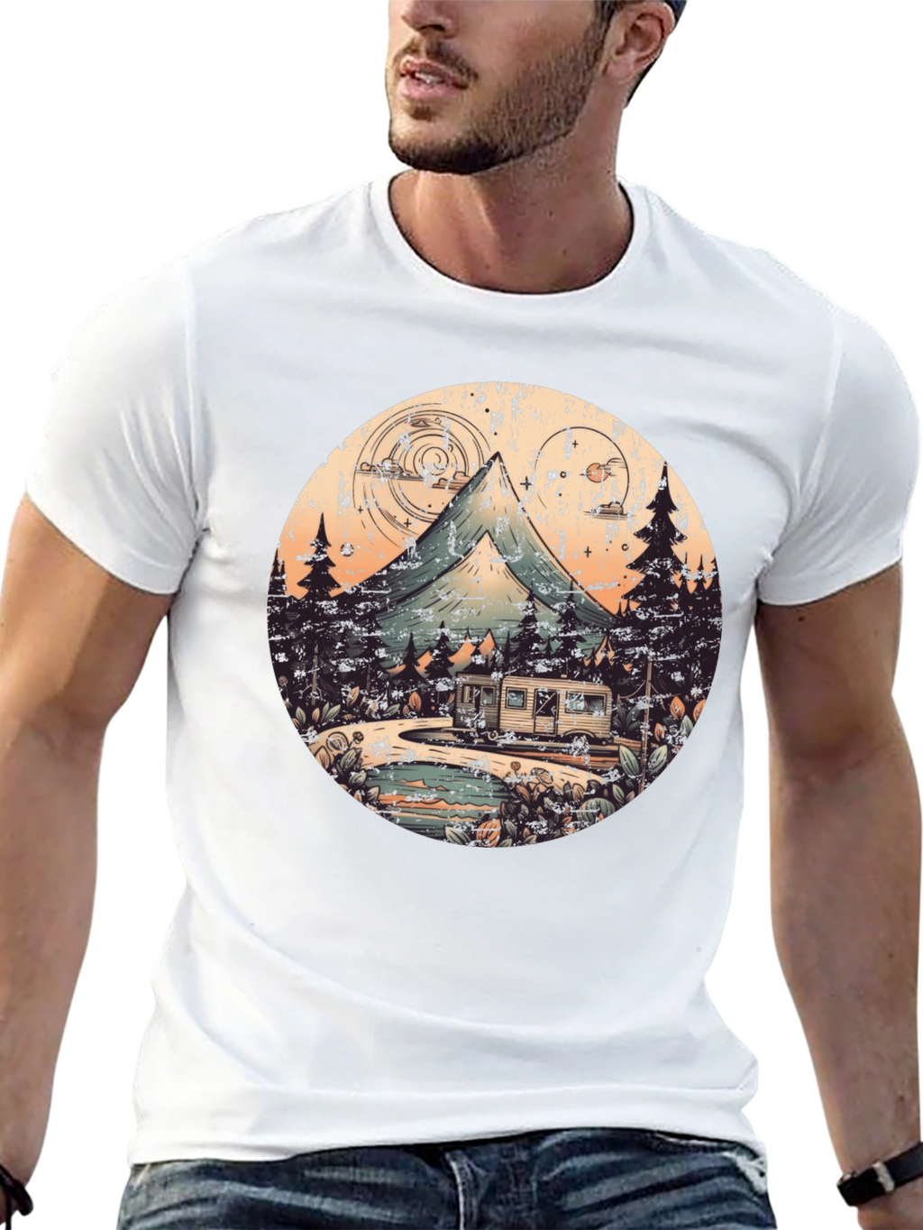 Retro Camping Adventure Graphic Tee