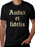Audax et Fidelis Graphic T-Shirt - Black