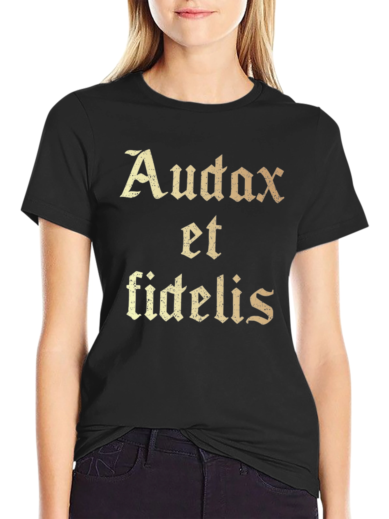Audax et Fidelis Graphic T-Shirt - Black