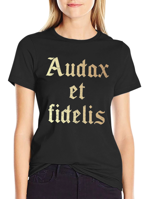 Audax et Fidelis Graphic T-Shirt - Black