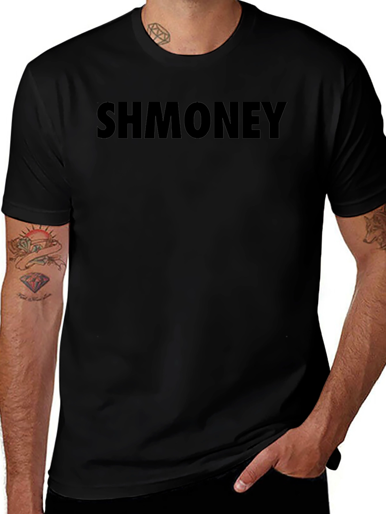 SHMONEY Black Graphic T-Shirt