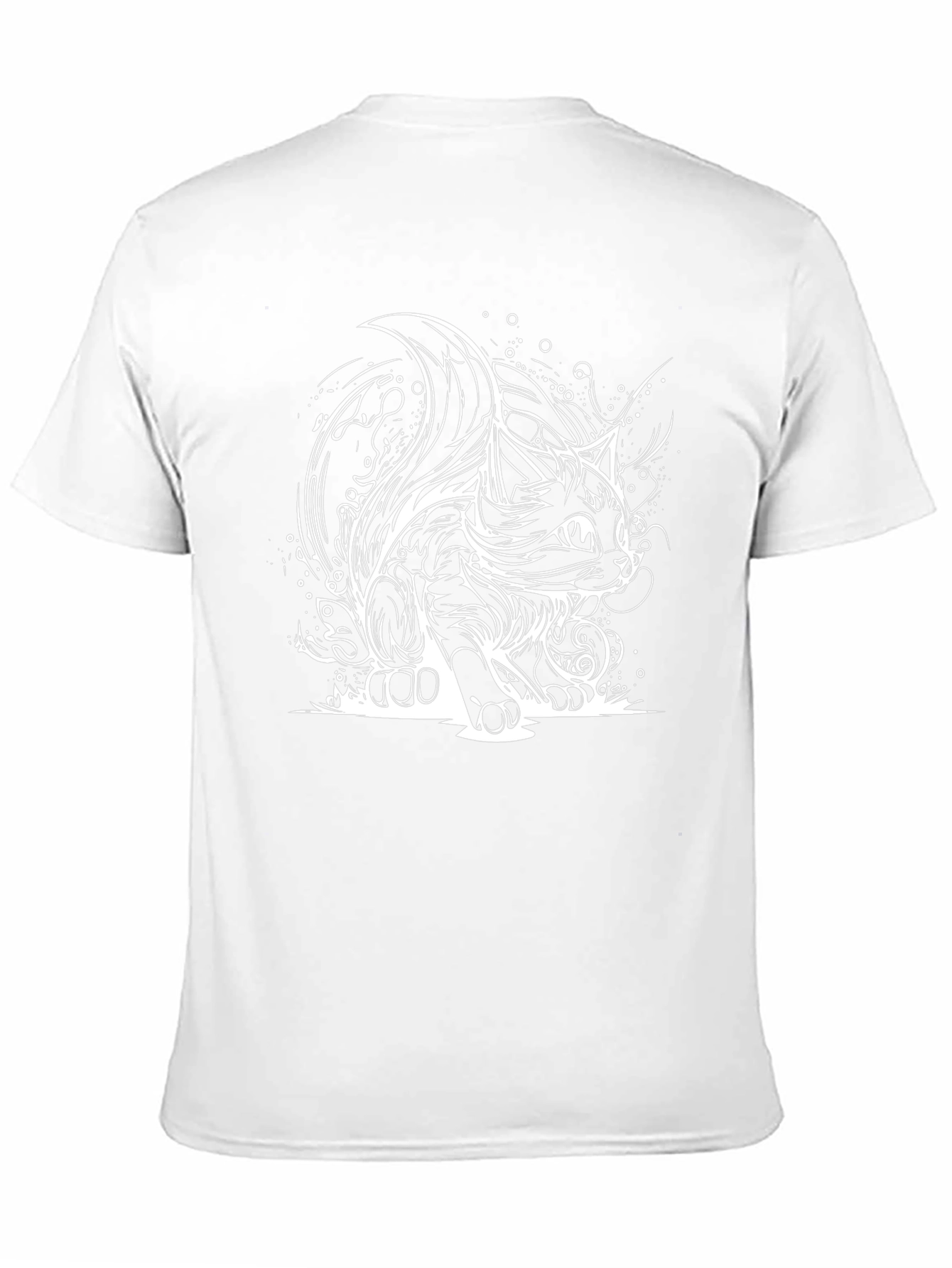 Stylish Black T-Shirt with Cat Design