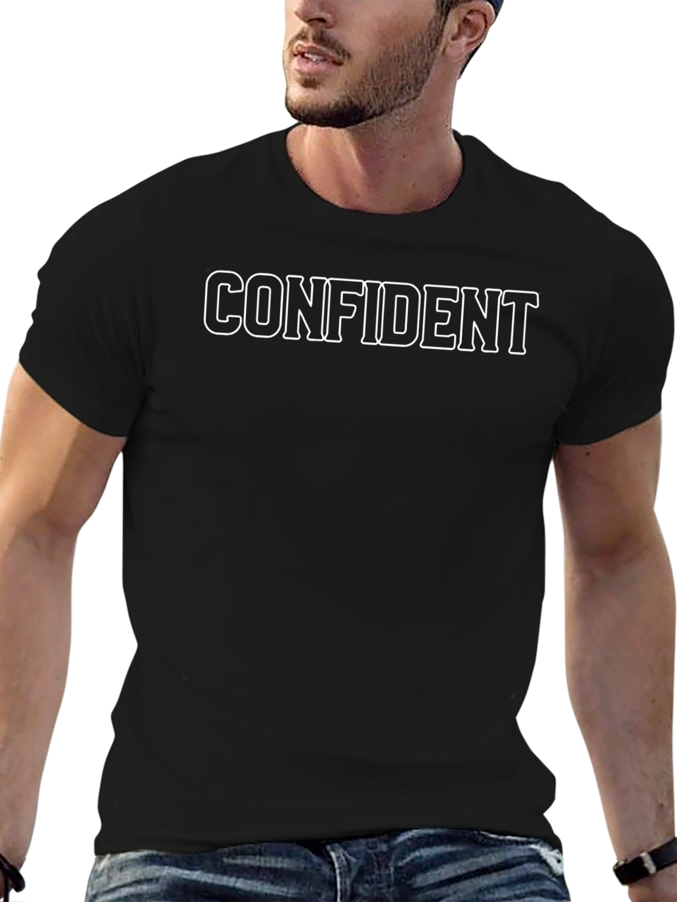 Confident Statement Tee - Black