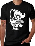 Unique Graphic Tee - Black T-Shirt with White Design