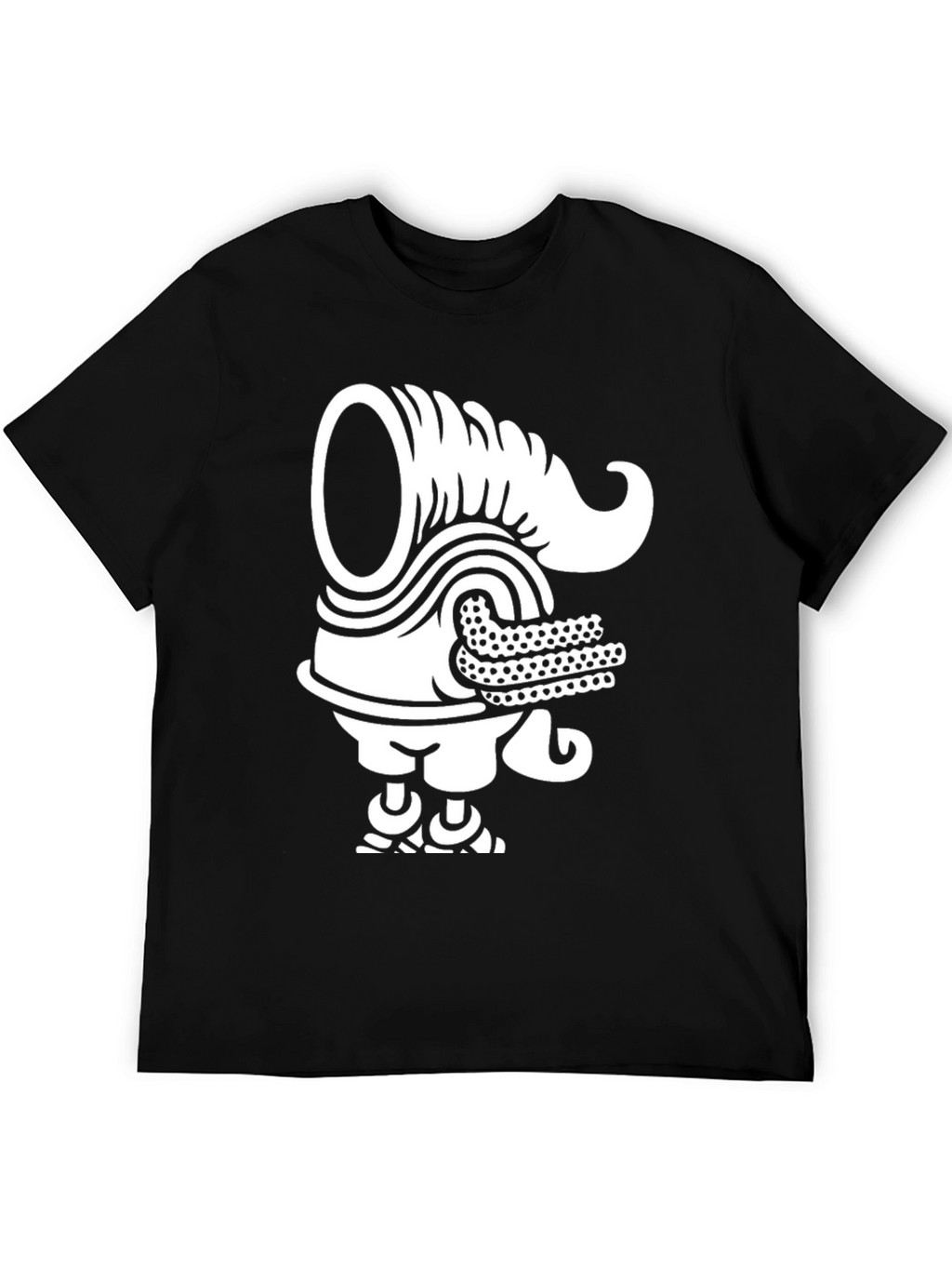 Unique Graphic Tee - Black T-Shirt with White Design