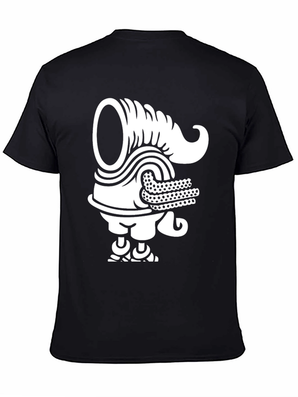 Unique Graphic Tee - Black T-Shirt with White Design