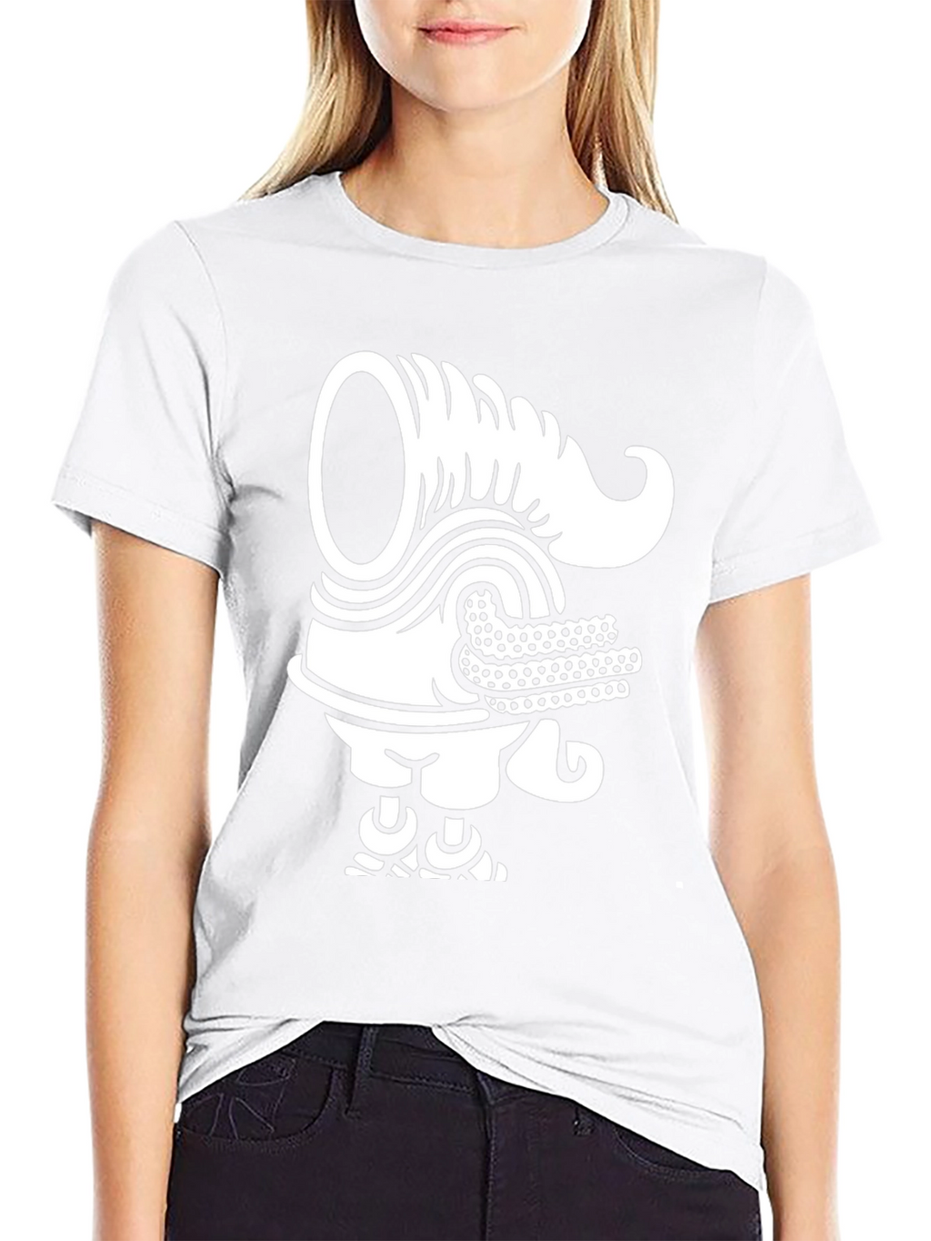 Unique Graphic Tee - Black T-Shirt with White Design