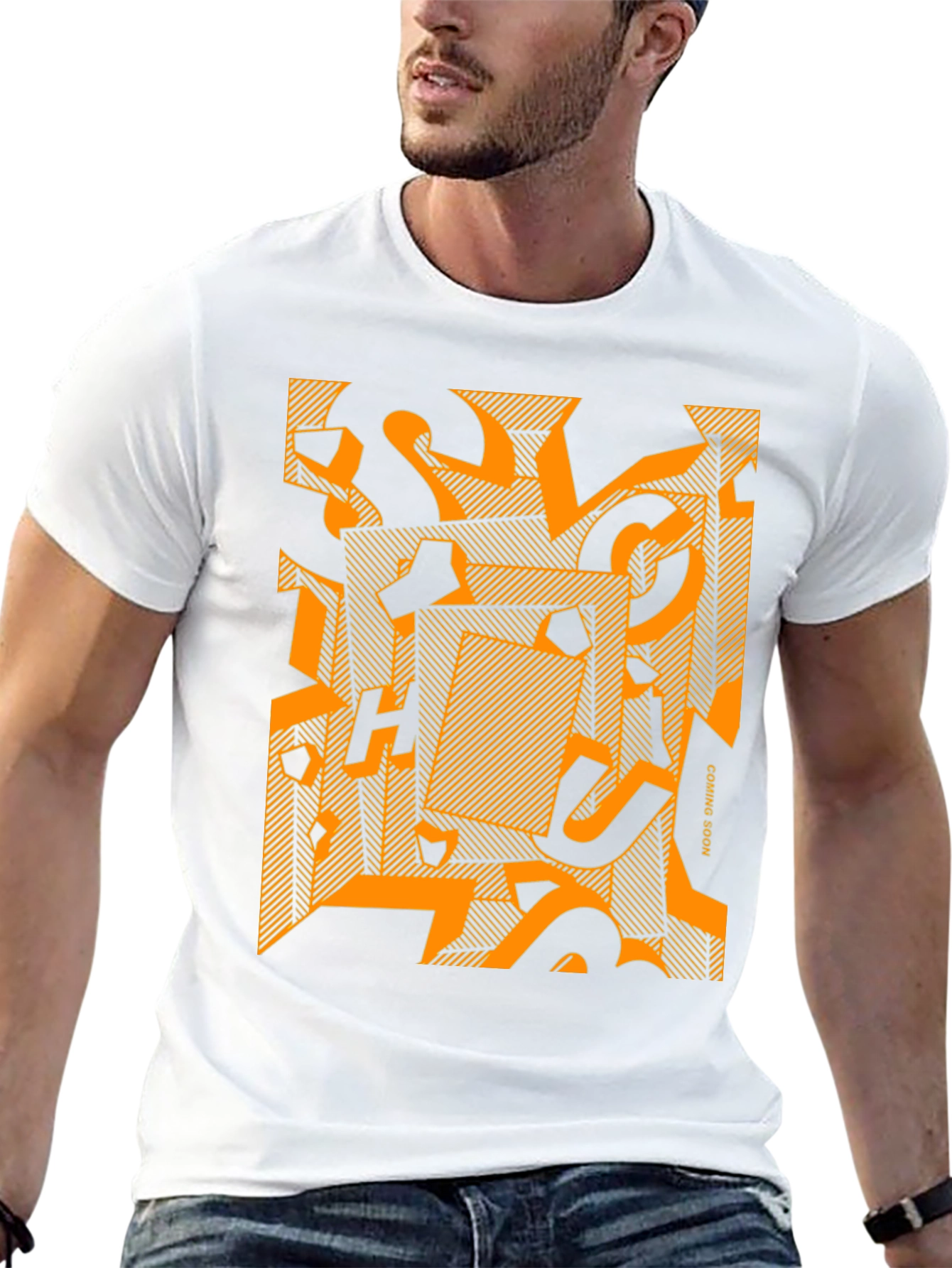 Abstract Graphic Print Crew Neck T-Shirt