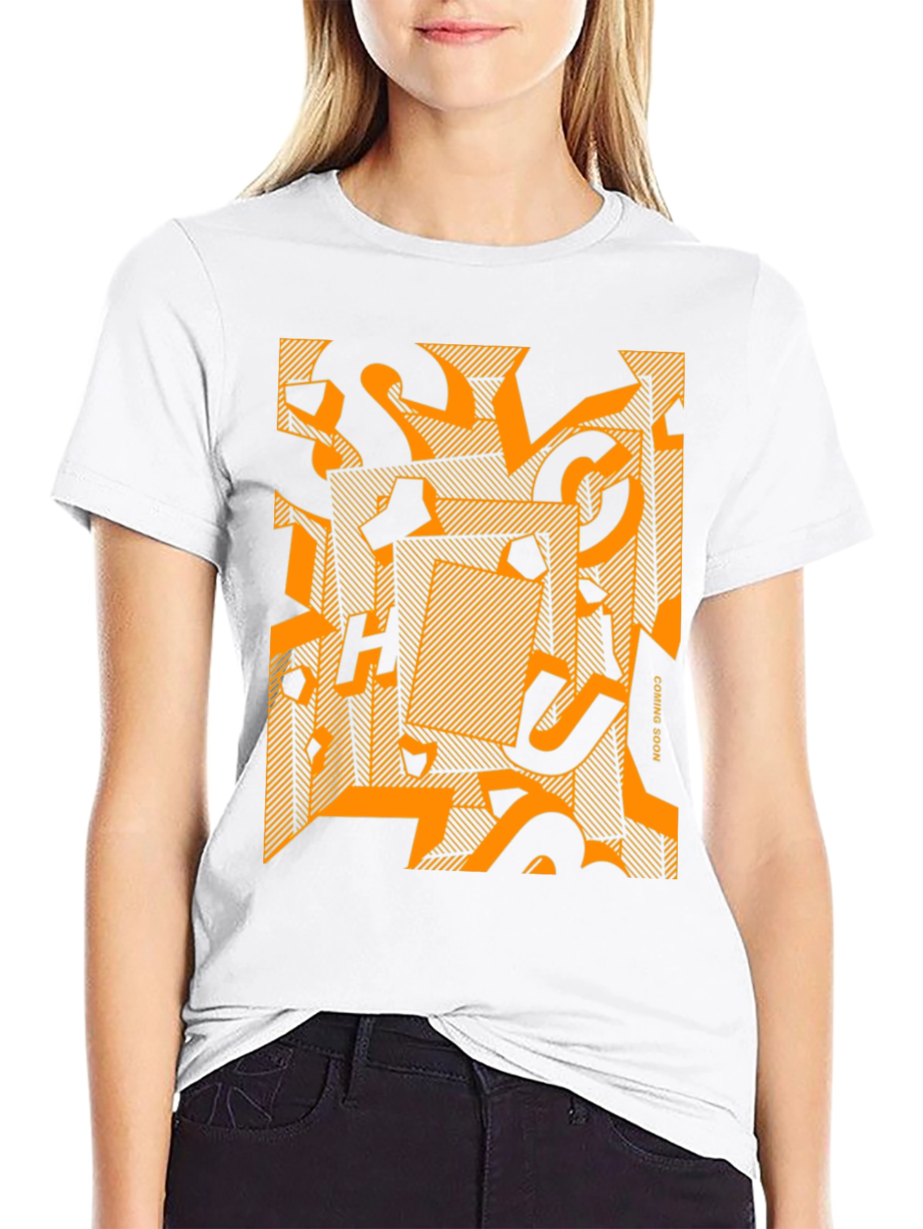 Abstract Graphic Print Crew Neck T-Shirt