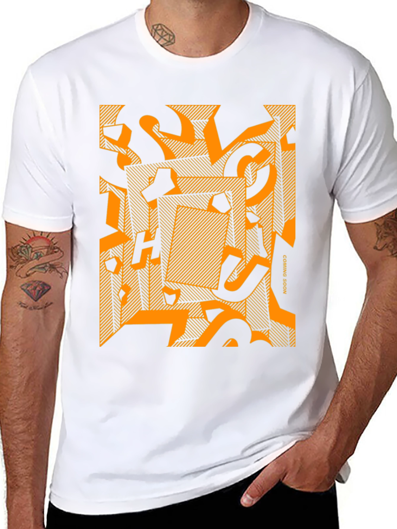 Abstract Graphic Print Crew Neck T-Shirt