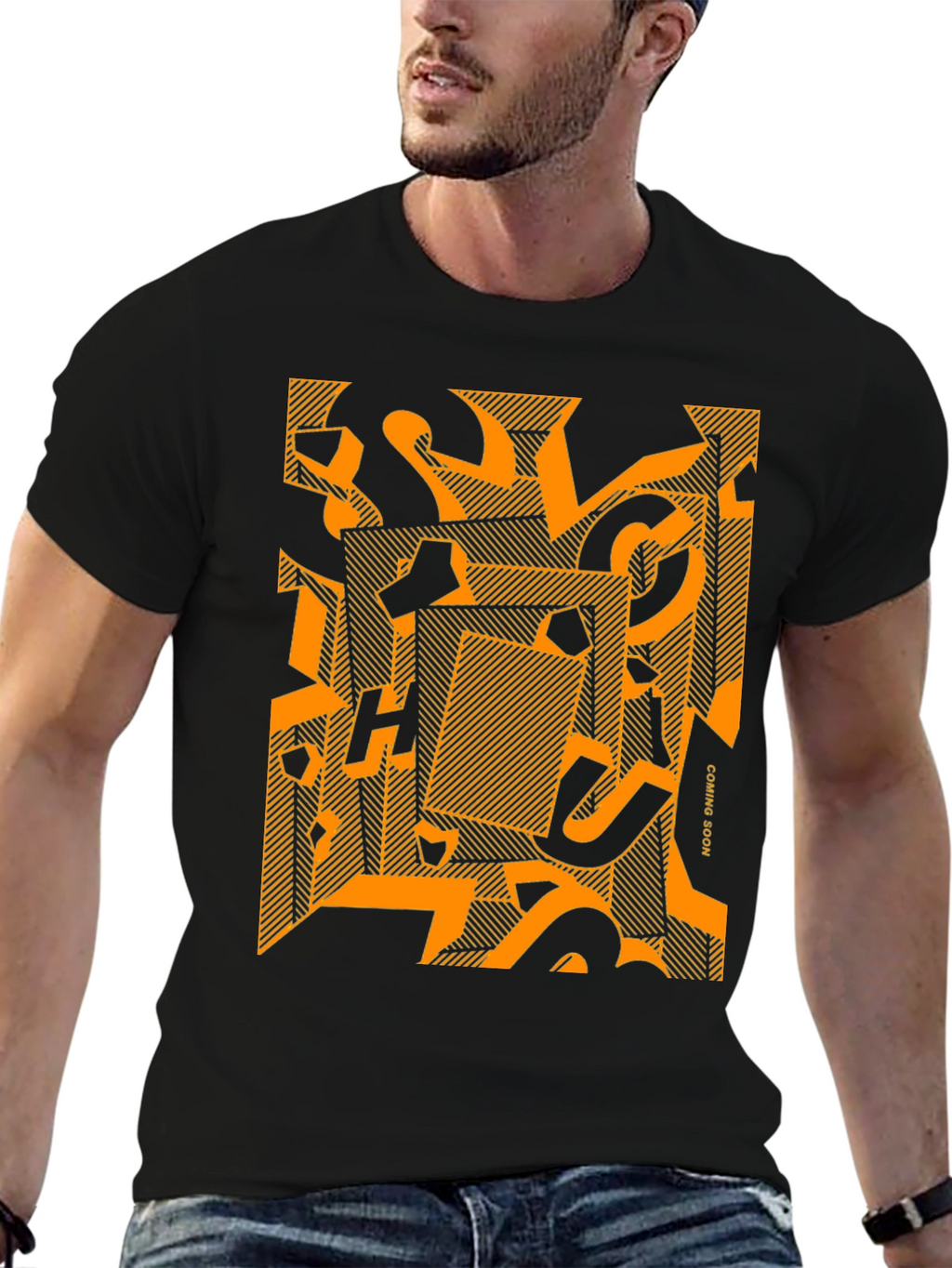 Abstract Graphic Print Crew Neck T-Shirt