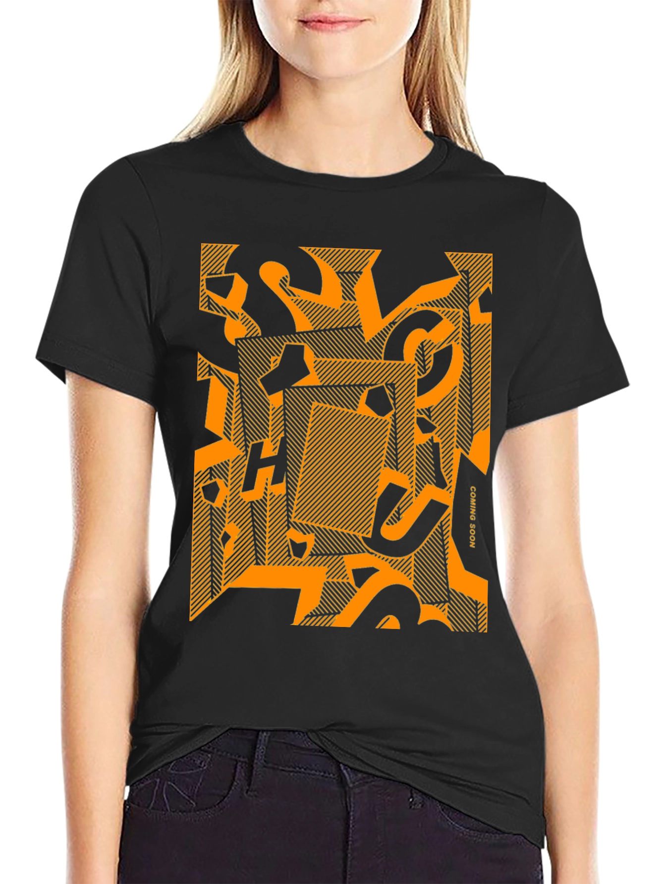 Abstract Graphic Print Crew Neck T-Shirt