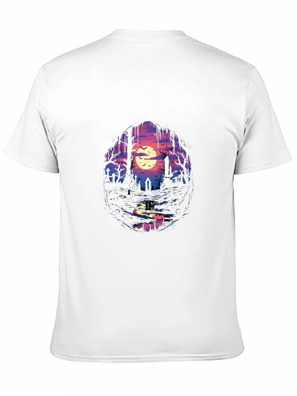 Graveyard Moon T-Shirt - Spooky Scene Tee