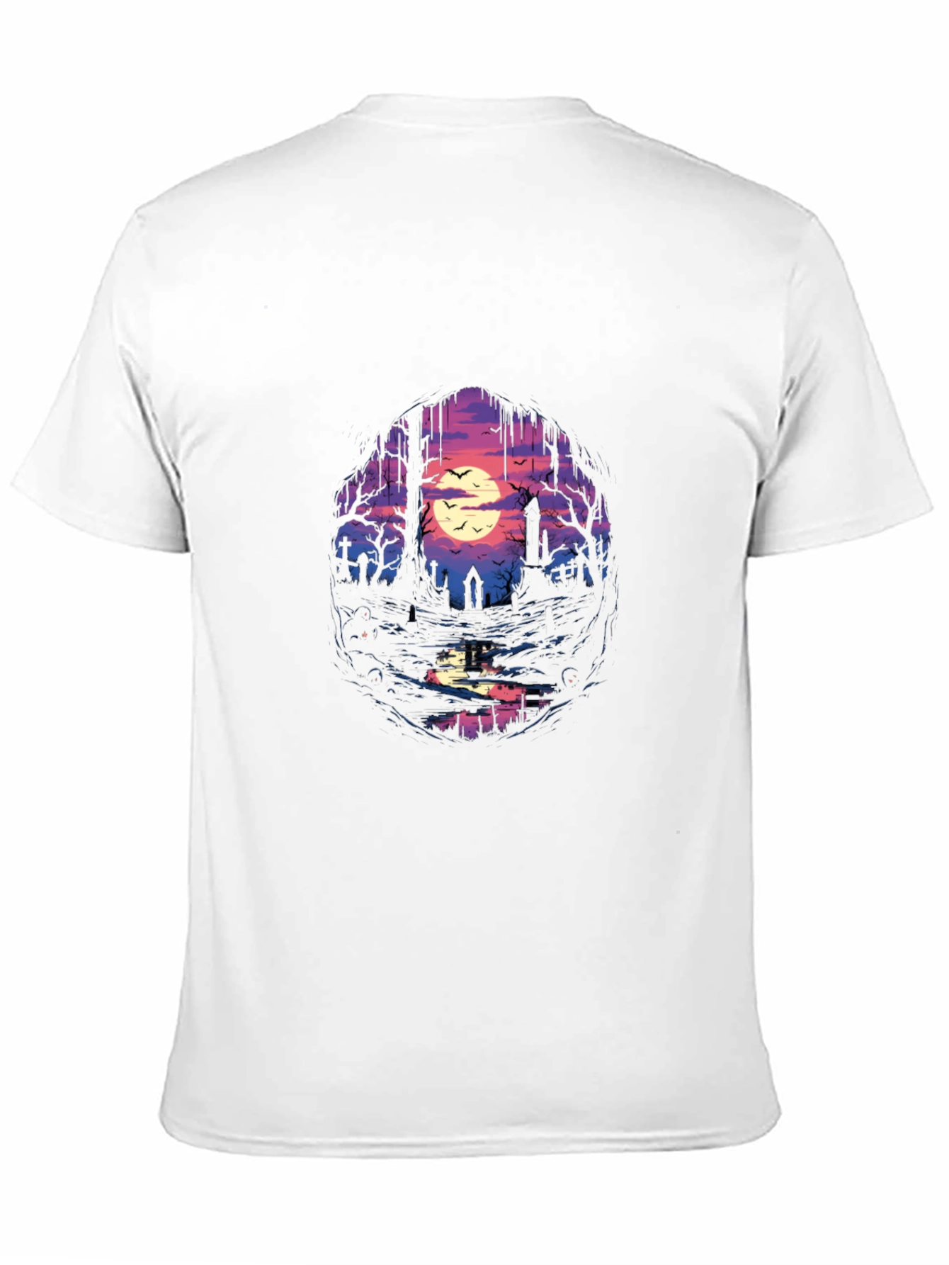 Graveyard Moon T-Shirt - Spooky Scene Tee