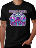 Neon Haven Cityscape Graphic Tee - Stylish Urban Fashion