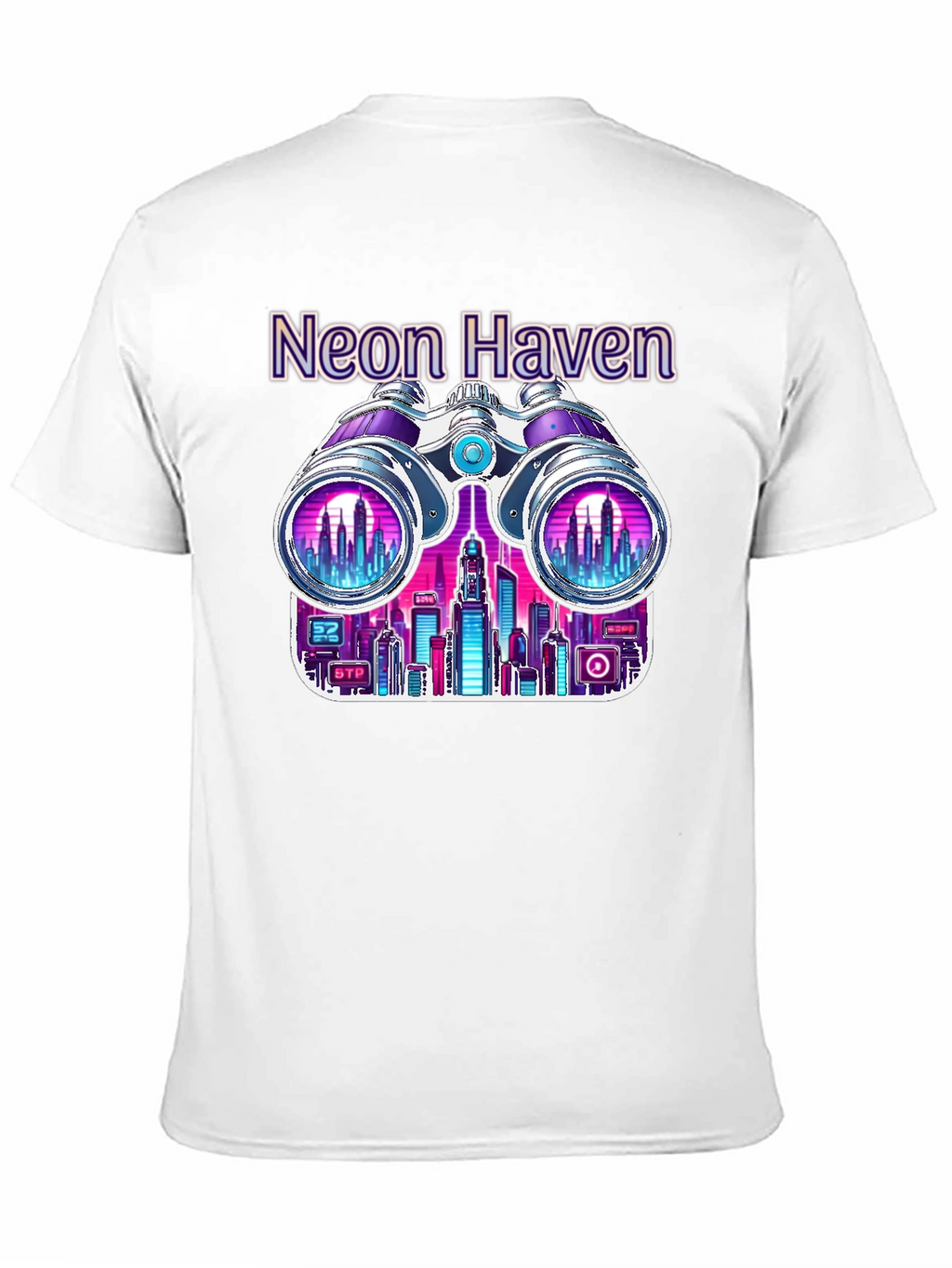 Neon Haven Cityscape Graphic Tee - Stylish Urban Fashion