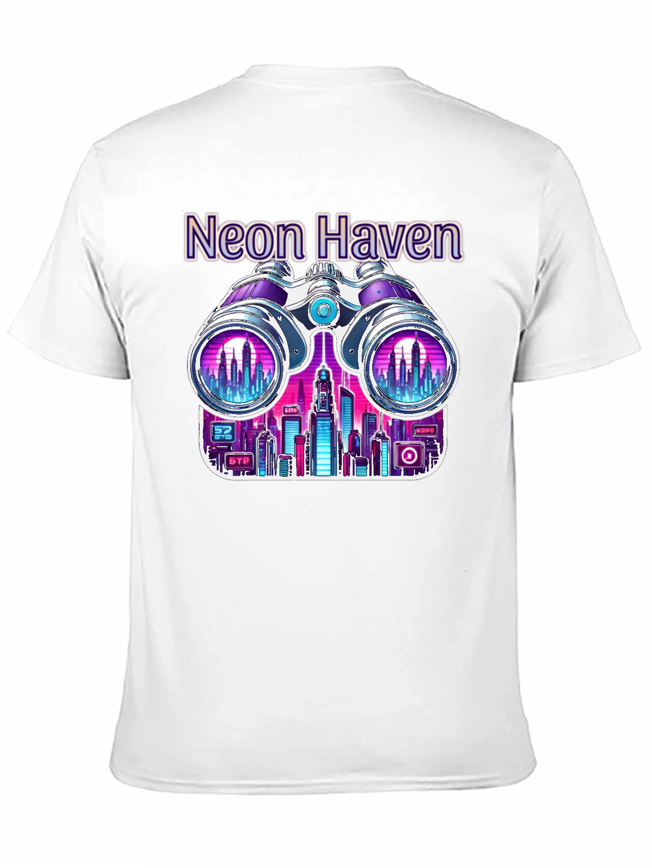 Neon Haven Cityscape Graphic Tee - Stylish Urban Fashion