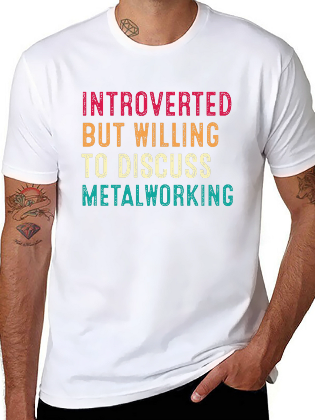 Introverted Metalworking T-Shirt - Black Cotton Tee
