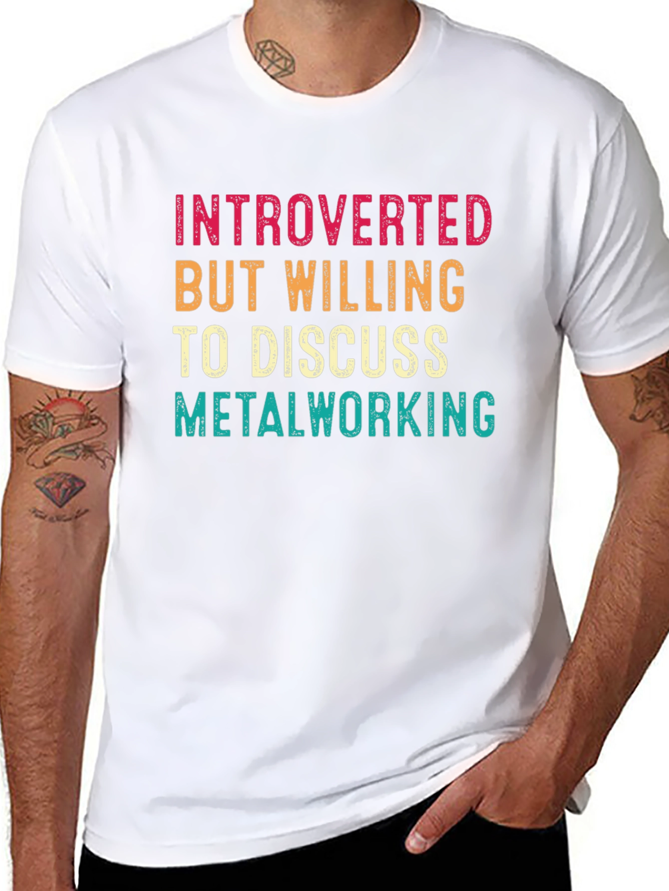 Introverted Metalworking T-Shirt - Black Cotton Tee