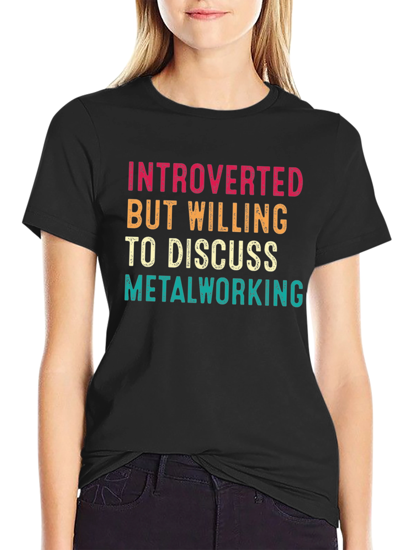 Introverted Metalworking T-Shirt - Black Cotton Tee