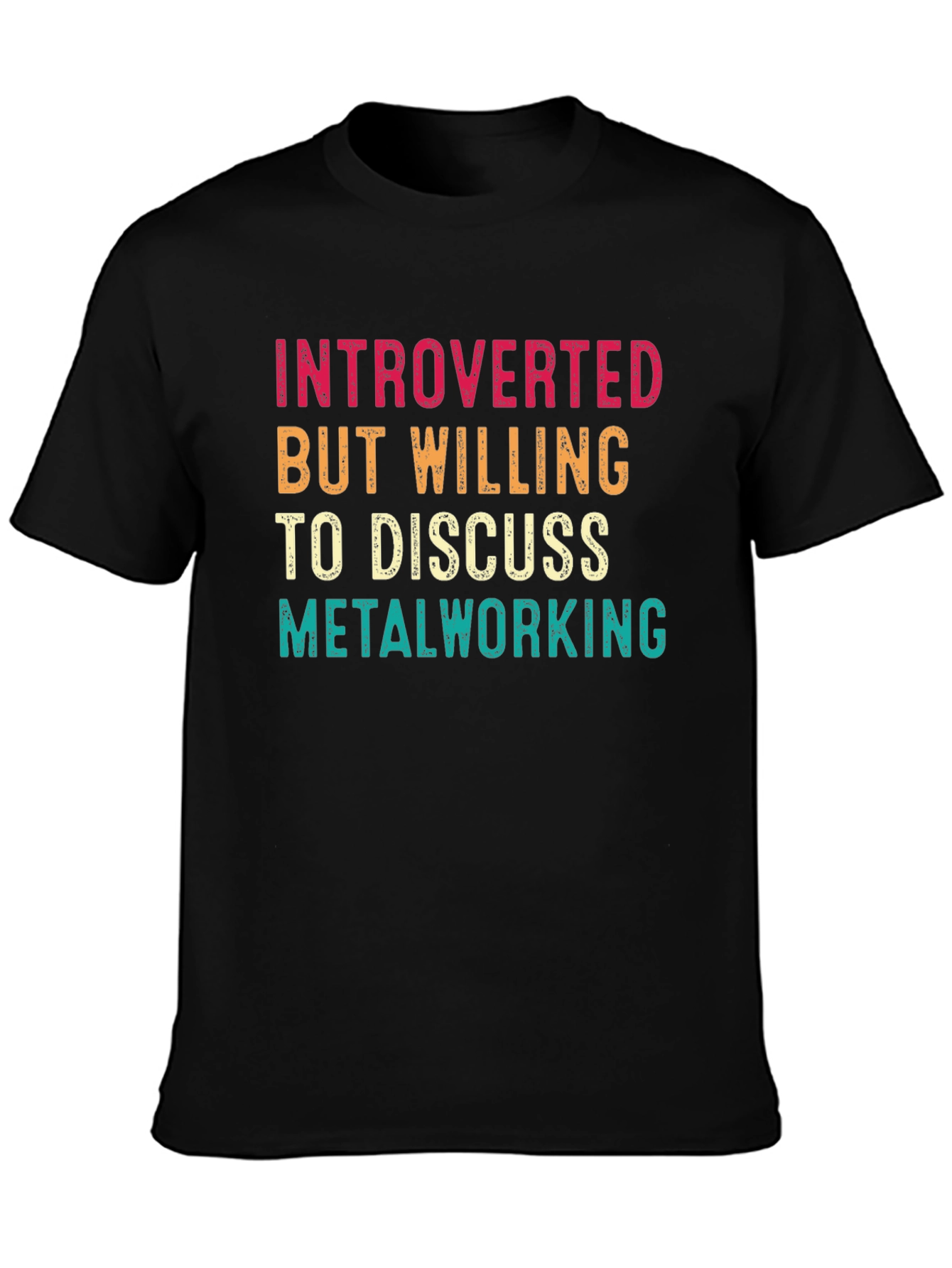 Introverted Metalworking T-Shirt - Black Cotton Tee