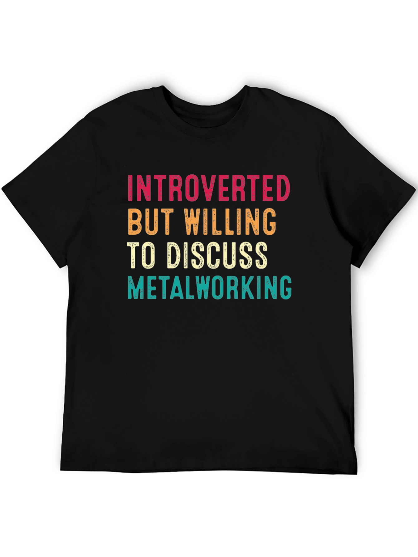 Introverted Metalworking T-Shirt - Black Cotton Tee