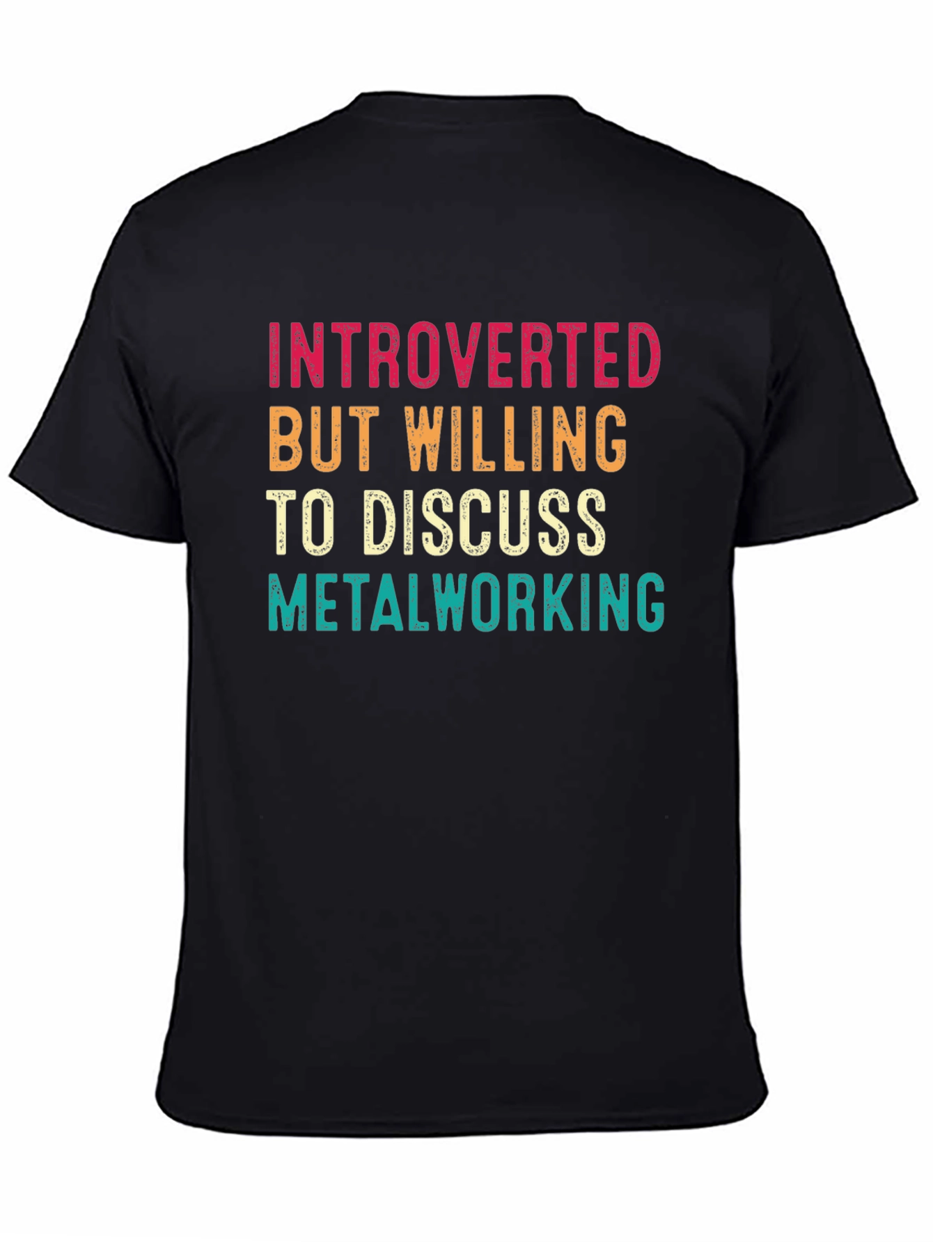 Introverted Metalworking T-Shirt - Black Cotton Tee