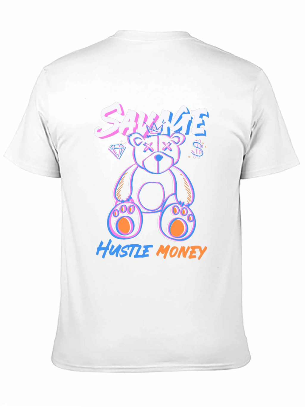 Savage Hustle Money Black Graphic T-Shirt