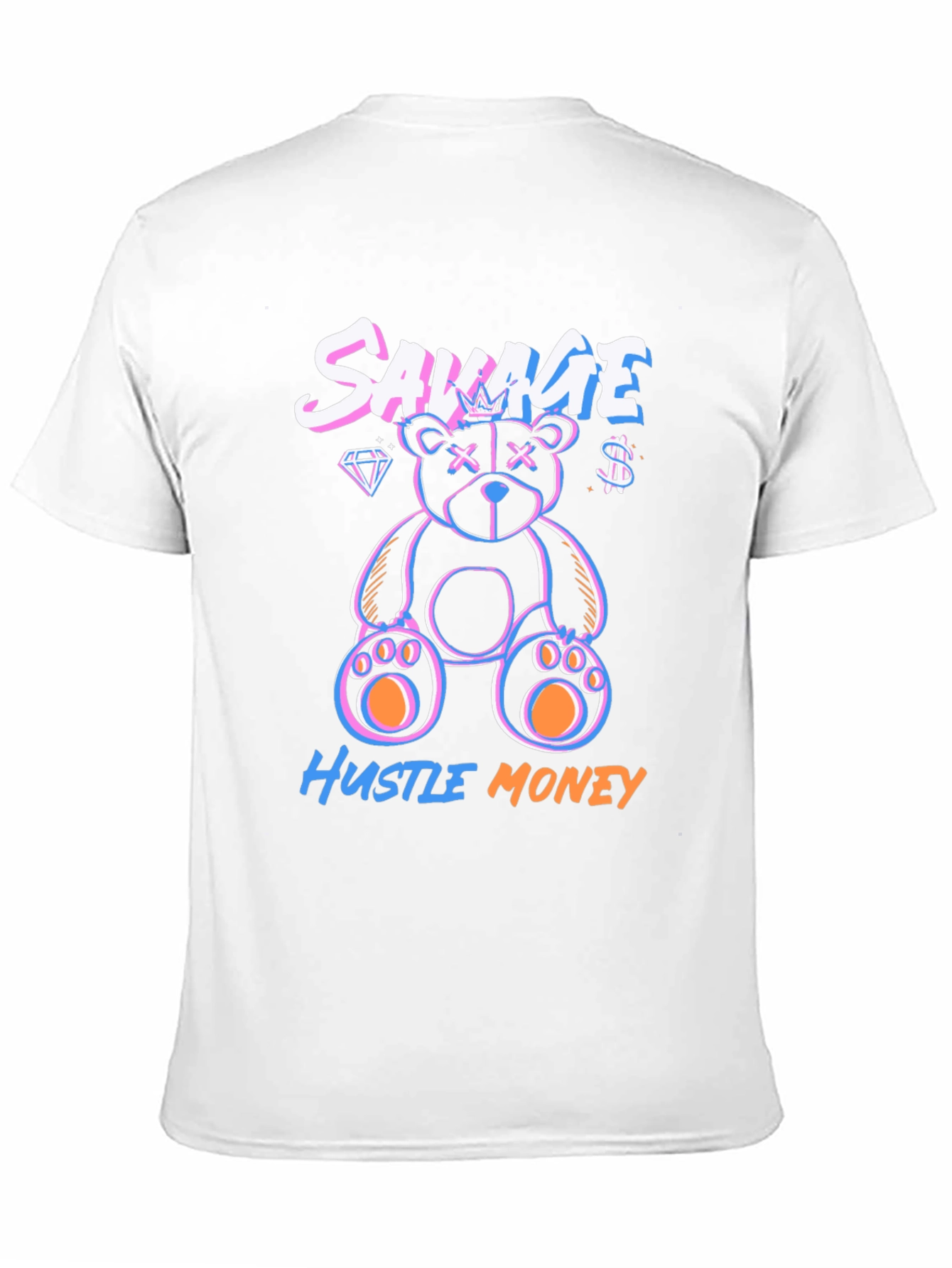 Savage Hustle Money Black Graphic T-Shirt