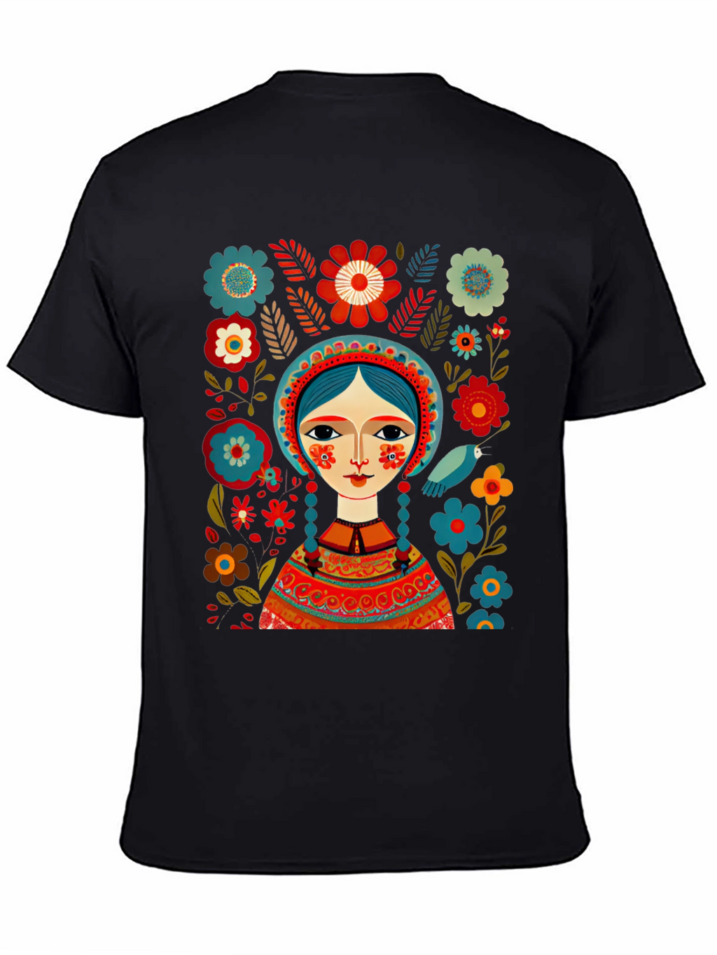 Folklore Art Black T-Shirt
