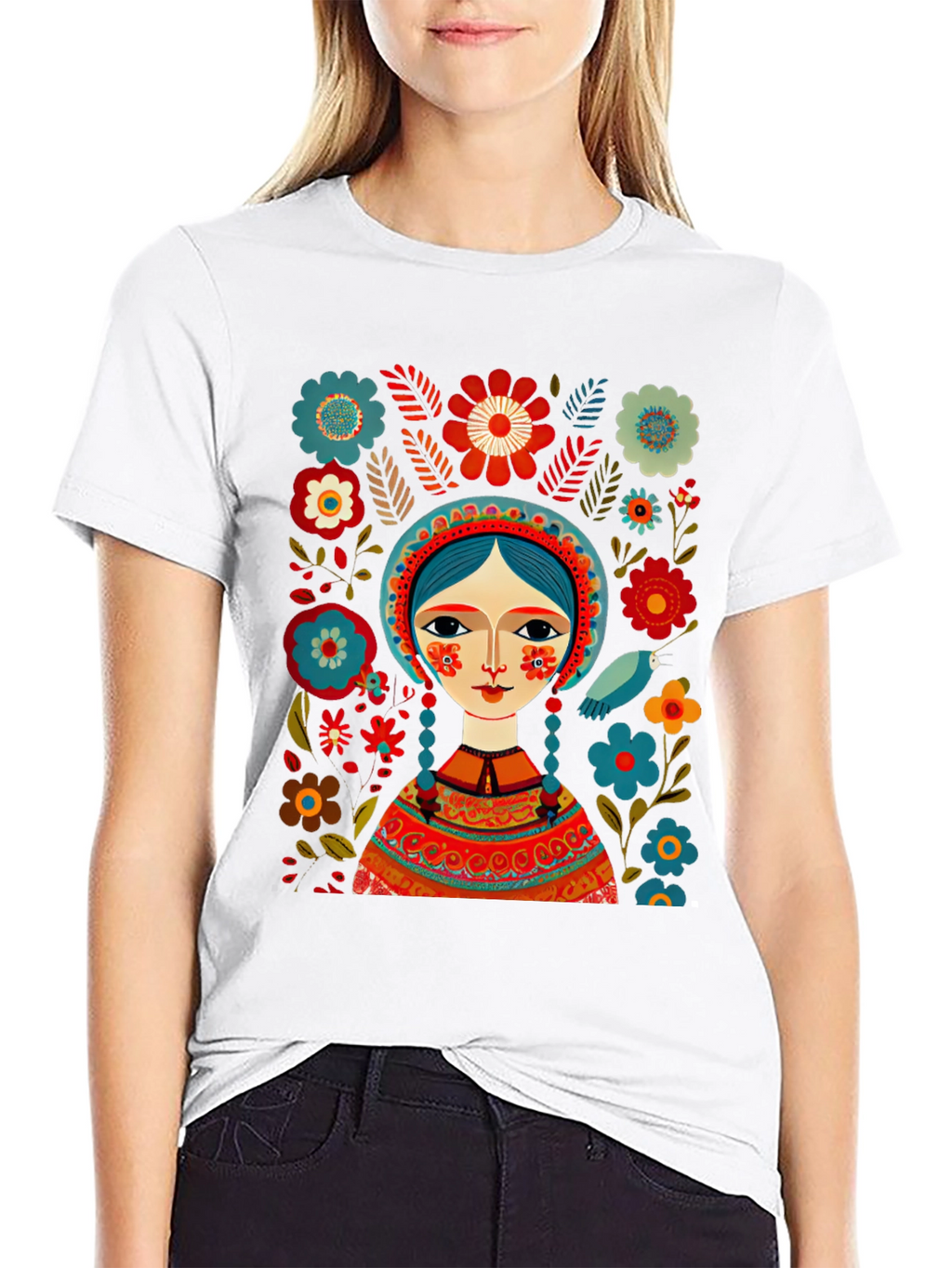 Folklore Art Black T-Shirt
