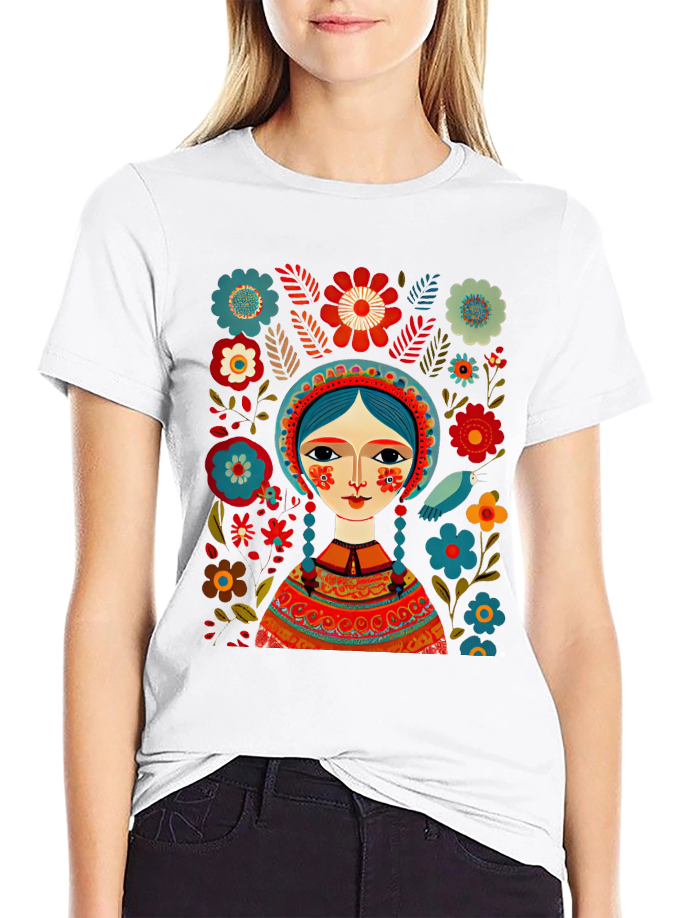 Folklore Art Black T-Shirt