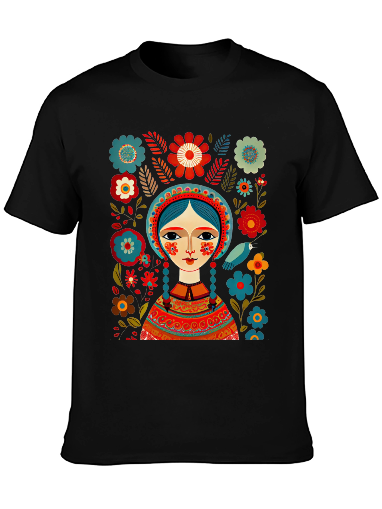 Folklore Art Black T-Shirt